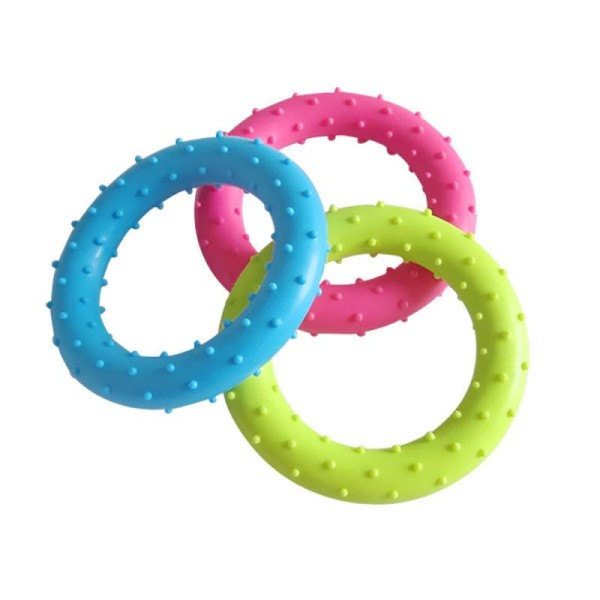 Antibitt Trening Ring Puller Diameter 8cm Hund Leker Høy Kvalitet Aggressiv Tygge Torn Sirkel Kjæledyr leketøy