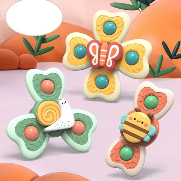 Vauvan kylpy lelut hauska uiminen imppu spinner imukuppi sarjakuva helistit fidget opetuslelut