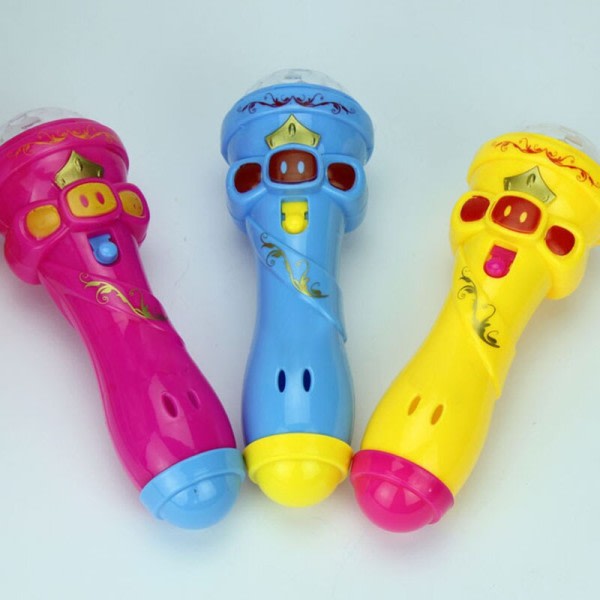 1 stk Mote Klassisk Blits Mikrofon Leker Mini Søtt Musikk Karaoke Mike Luminous Leker