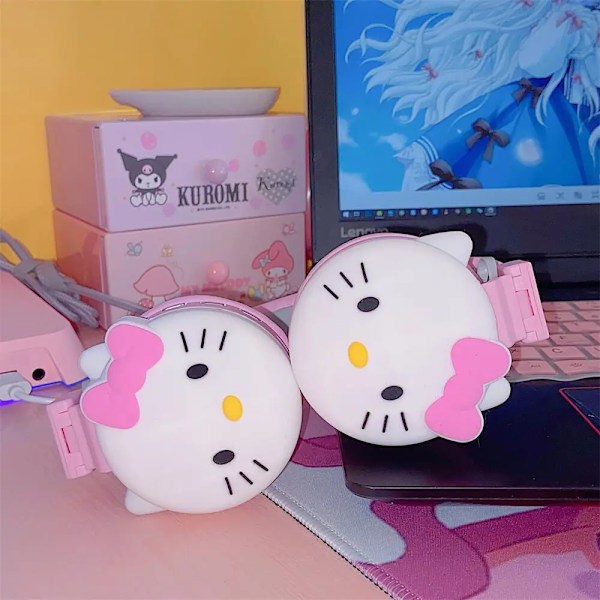 Söpö Bluetooth Kuulokkeet Langattomat Kuulokkeet Anime sarjakuva Stereo Kuulokkeet Kuulokkeet