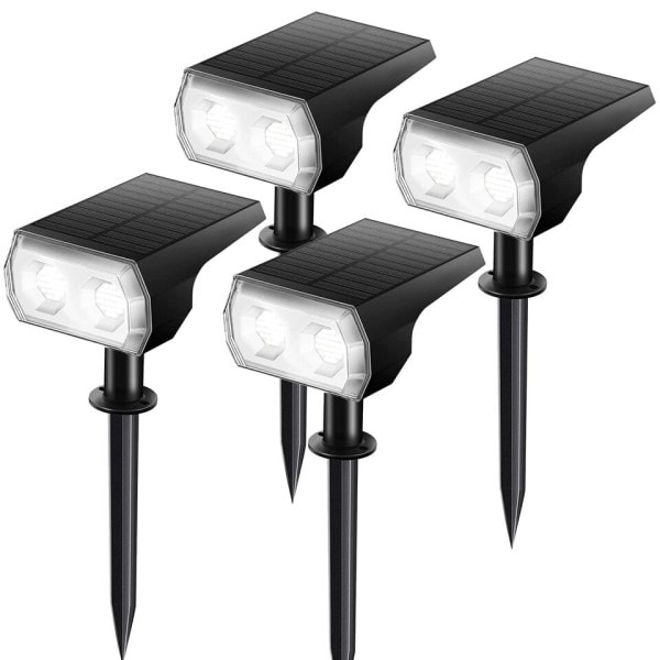 48 LEDs Solar Ljus Utomhus Landskap Spotlights,  2 In 1 Trådlös Vattentät Utomhus Solar Spotlights