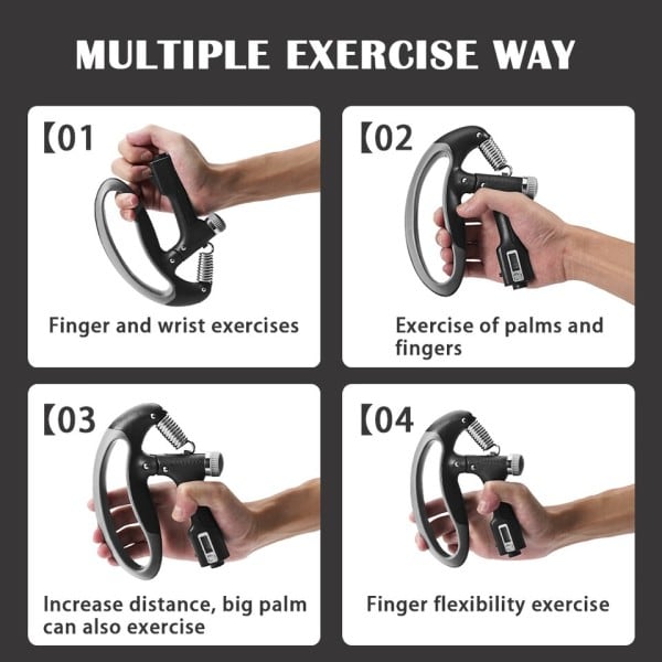 Justerbar Tung Gripper Fitness Hand Träning Grip Handled Träning Öka Styrka Fjäder Finger Klym Expander