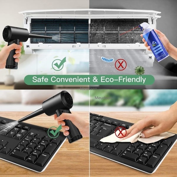 Sladdlös Air Duster Blower Multi-Use Portable Compressed Air Duster,Electric Air Duster Computer Cleaner