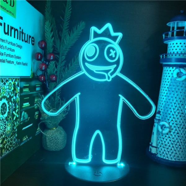 Rainbow Friend 3d Yövalo makuuhuoneen sisustus Anime toiminta kuva