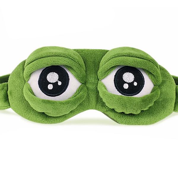 3D Sad Frog Sömnmask Naturlig Sömn Ögonskugga Täcke Skugga Ögon lapp