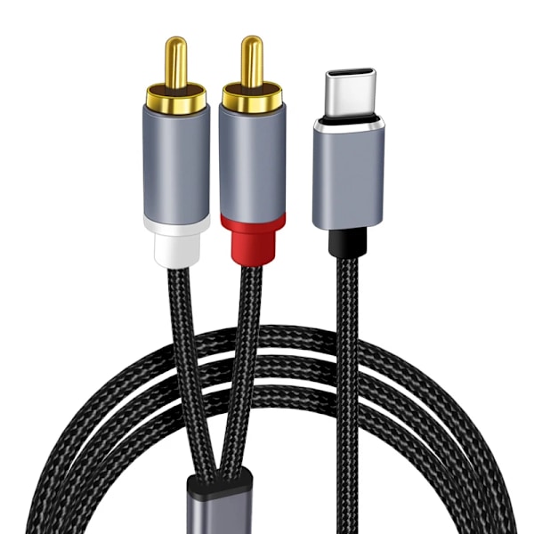 Type C Til RCA Lyd kabel 2 RCA Aux ledning omformer