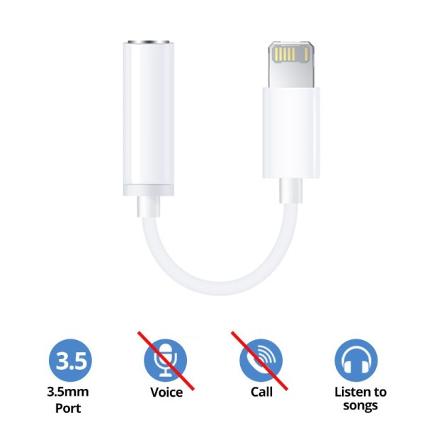 8 Pin til 3,5 mm Jack AUX kabel For iPhone 14 13 12 11 8 7 X iPad Pro hann til hunn adapter hodetelefon kontakt lyd  Splitter