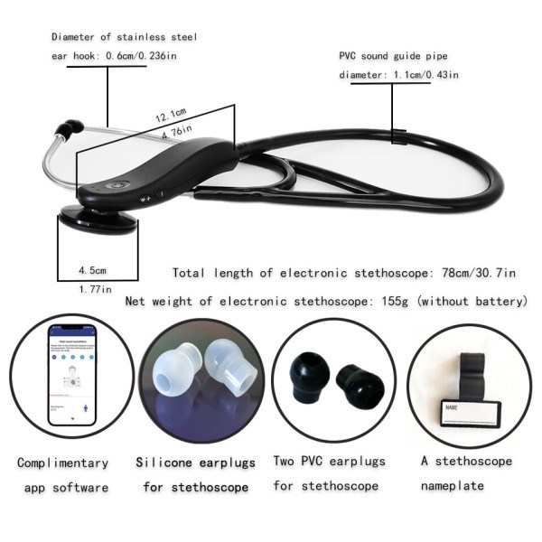 Medicinsk Elektroniskt Kärna Digitalt  Stetoskop