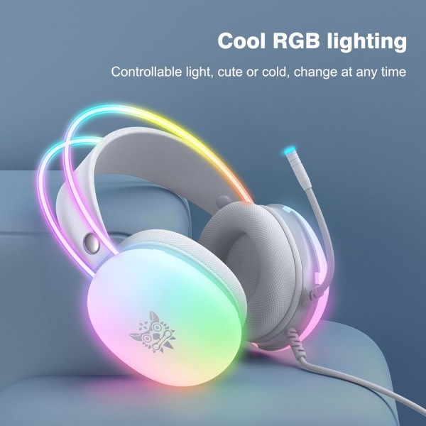 Headset Fuld RGB PC Gaming Hovedtelefoner