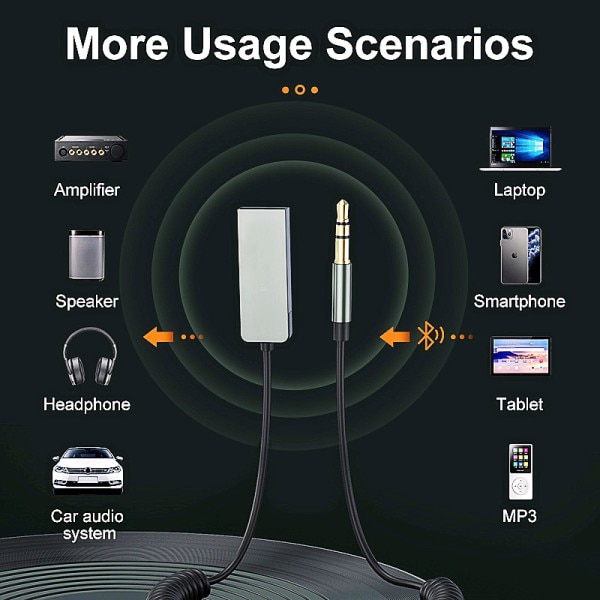 Bluetooth Aux Adapter Dongle USB To 3,5mm Jack Bil Audio Aux Bluetooth 5.0 Handsfree Kit