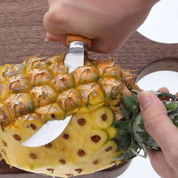 Rustfritt stål Ananas Kniv Grønnsak Frukt  Skreller Tre håndtak kutter