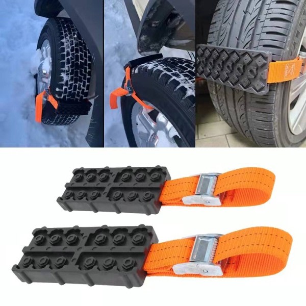 1 st hållbar PU antisladd bil däck dragkraft block  nödläge snö lera sand däck kedja band