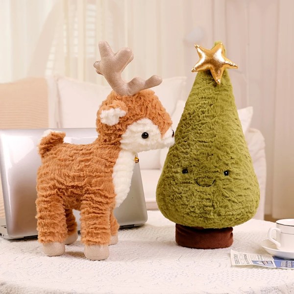Bedårande pepparkaka bröd plysch leksak fylld kola choklad pepparkakor man kudde jul gran