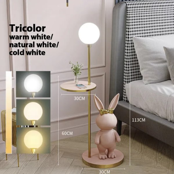 Nordic Modern Rabbit pöytä LED lattia lamppu asumiseen lapsille Lapset‘s huone