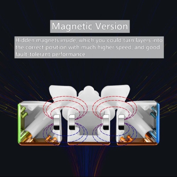 Magnetisk Speed Cube 3x3x3 Plating Magic Fidget Cube Leker