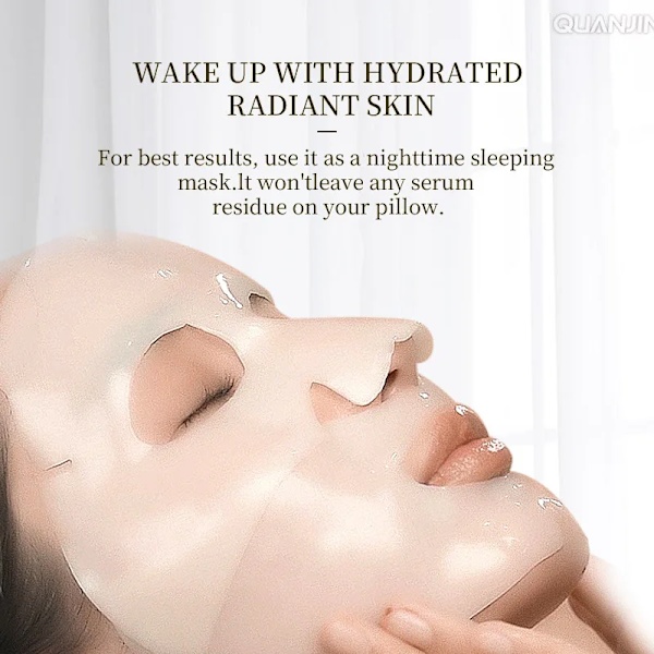 4 bitar Absorberbar Bio-kollagen Äkta Djup Mask Natt Fuktgivande Mask
