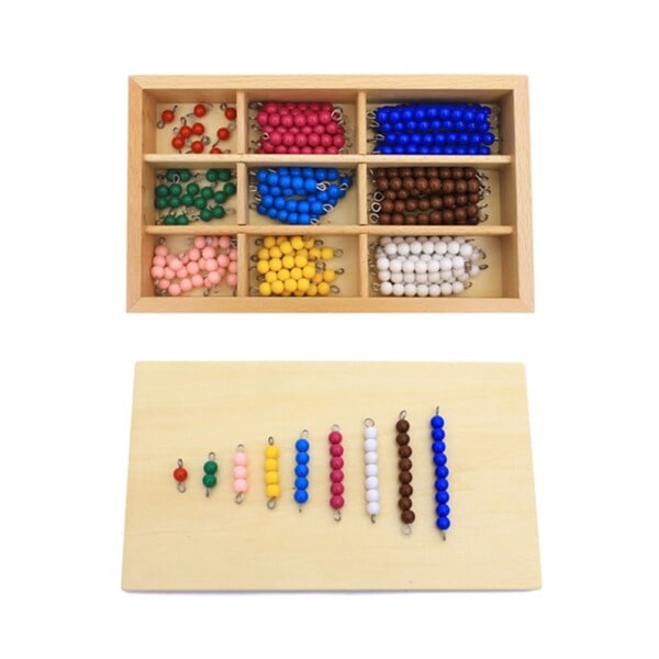 Lapset lelut Montessori materiaalit opetus puinen lelu värillinen takki taulu helmet matematiikka lelut