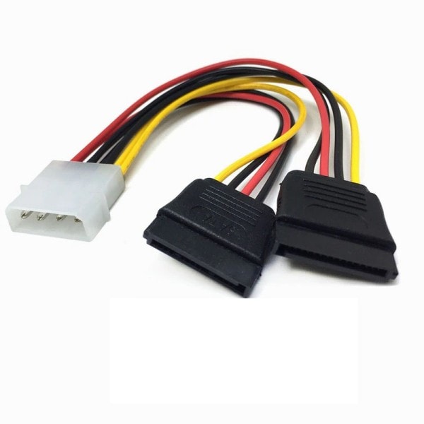4 nasta Molex IDE 2 sarja ATA Kiinto ohjain virta kaapeli SATA Y jakaja kaksois kiintolevy jatkolaite johto sovitin