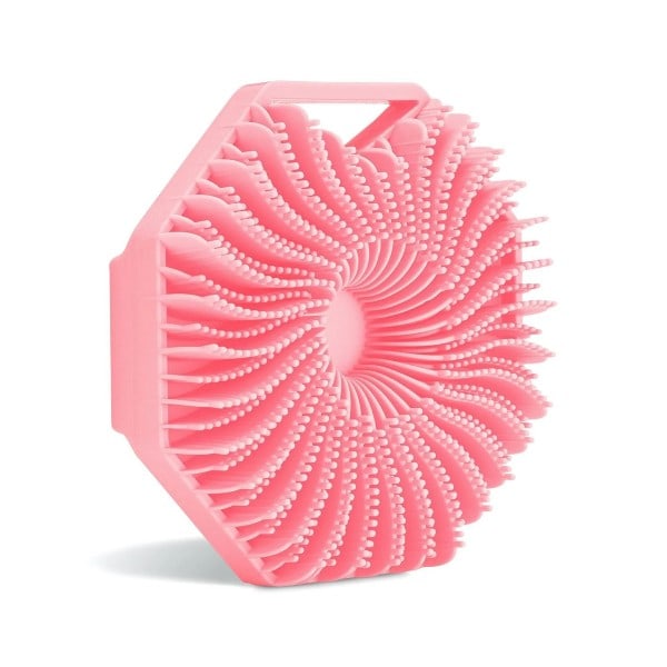Polygonal Silikon Kropp Skrubber Badebad Børste Med Ergonomisk Håndtak Bærbar Dusj Massasje Rengjøring Børste