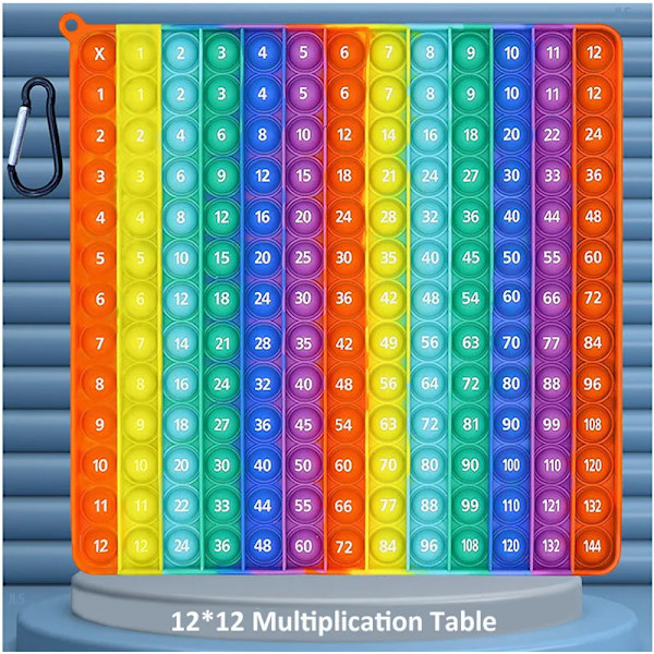Stor storlek Digital Multiplikation Tabell Montessori Push Bubble Barn leksak