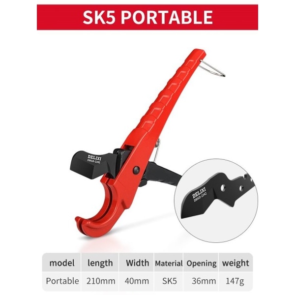 Rör Skär Rör Sax SK5 Material Med Behandling Spärr PVC/PU/PP/PE Slang Rör Skär Sax Hand Verktyg
