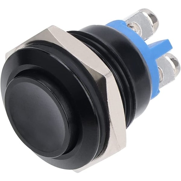 16mm Momentary Push Knapp Switch Hög Rund Kåpa Vattentät Rostfritt Stål