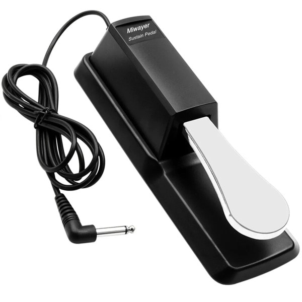 Sustain pedal med polaritet omkopplare för MIDI keyboard synth digitala pianon elektroniskt trumma elektriskt piano