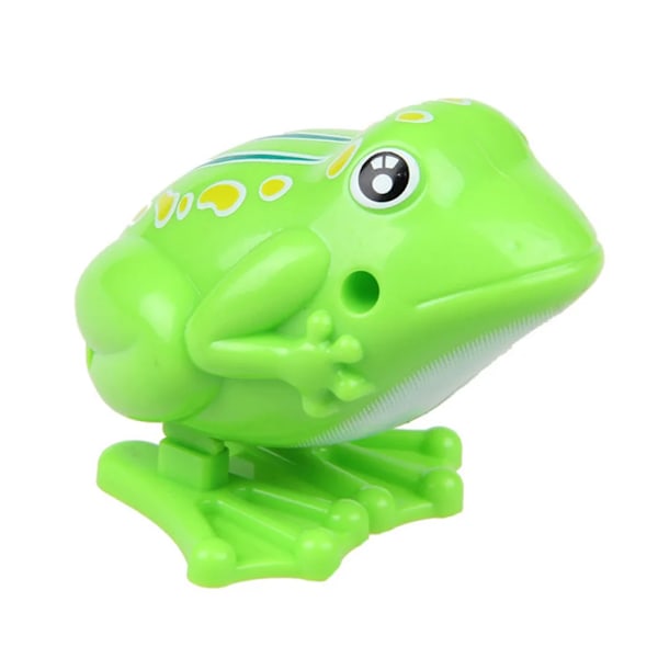 Barn Härlig Söt Grön Färg Hoppning Groda Clockwork Leksak för Barn Plast Classic Wind Up Toy för över 3 år gamla barn