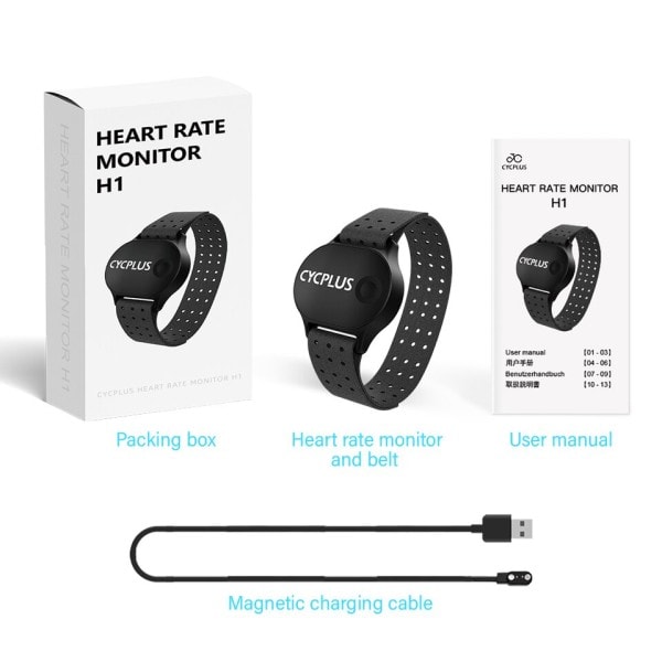 Puls Sensor Armband Handled Bälte Bluetooth ANT+ Fitness Monitor