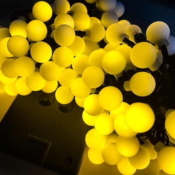 Camping Solar String Lights Utomhus 200 Led Crystal Globe Lights