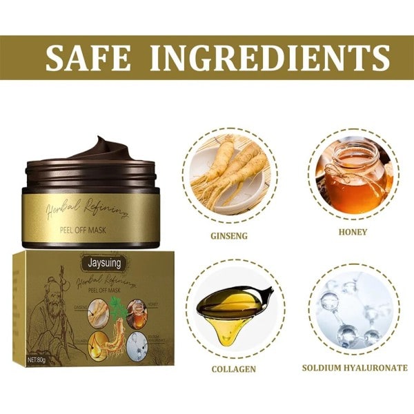 Peel-off Mask 80g Rengörande Föryngrande Mask Hud Rengöring Ta bort Pormaskar Porer Shrinking Fuktgivande Hud