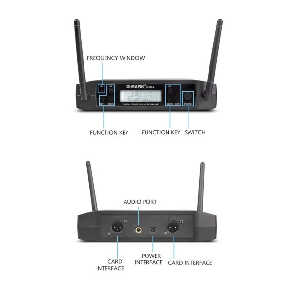 Mikrofoni Langaton G-MARK GLXD4 Ammattimainen UHF Järjestelmä Kämmenlaite mikrofoni