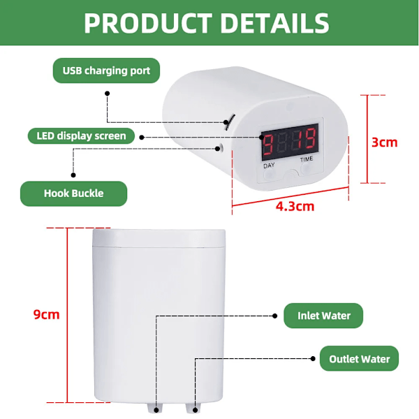 12 Pumpe Automatisk Plante Blomst Vanding Pumpe Hjem Sprinkler Dryp Vanding Enhed Pumpe Timer System Kit Have Værktøj