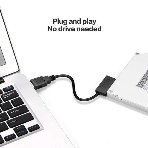 35 cm USB sovitin PC 6P+7P CD DVD ROM SATA USB 2.0 muunnin Slimline Sata 13 pin sovitin asema kaapeli
