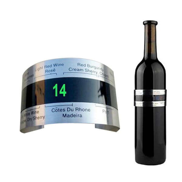 Vin halsbånd Termometer Bar Drikke Verktøy Clever Flaske Snap Termometer LCD Display klipp Sensor