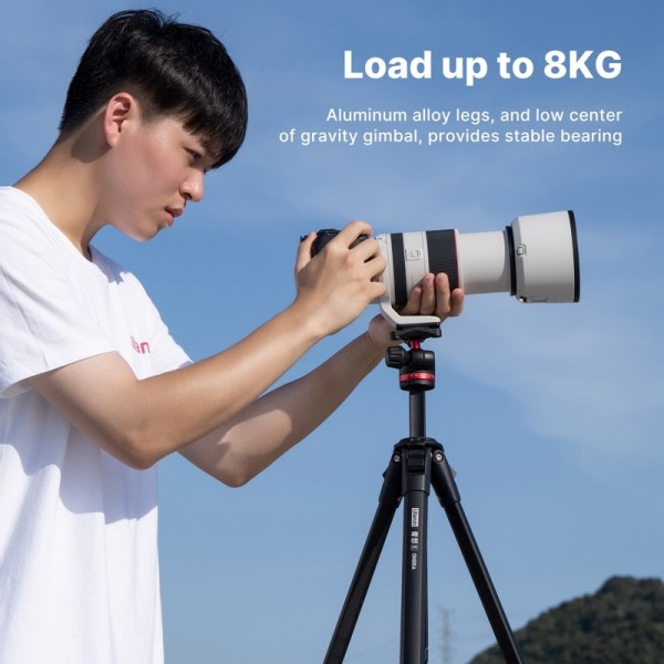 Resor Stativ Aluminium Legering Metal Utomhus Smartphone DSLR Kamera Stativ Enfot