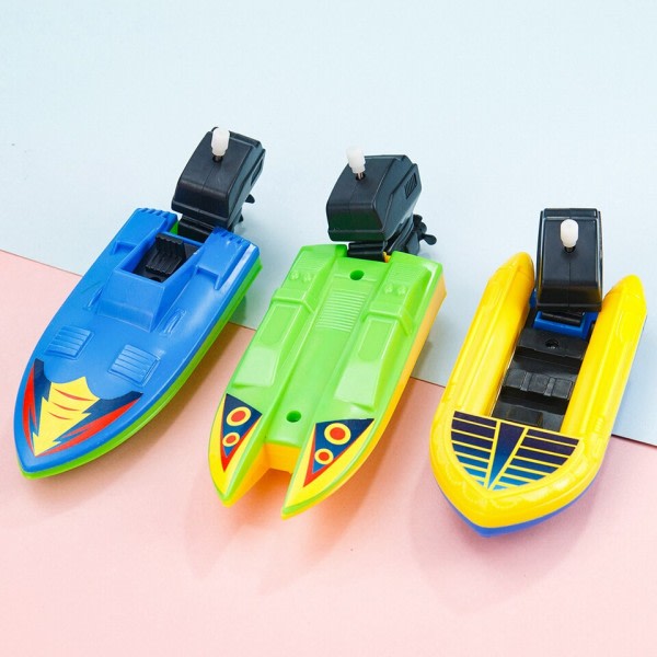1 stk Speed Båt Skip Vind Leke Flyt I Vann Barn Leker Klassisk Clockwork Leker