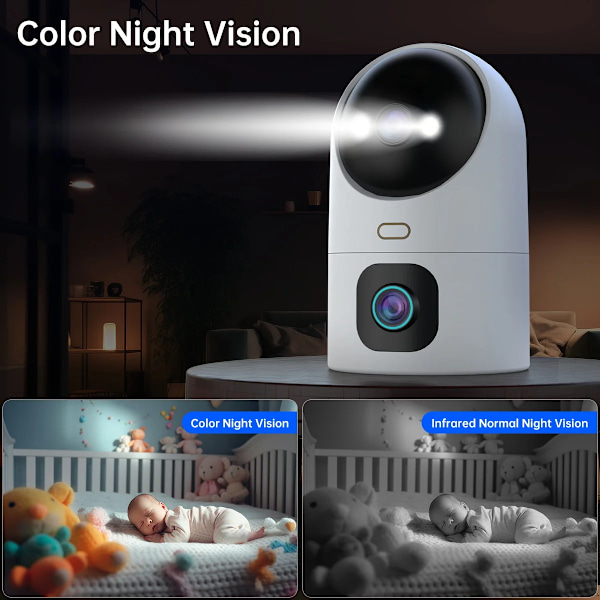 6MP PTZ IP Kamera 5G WiFi Dual Lens Kamera Hem Säkerhet CCTV