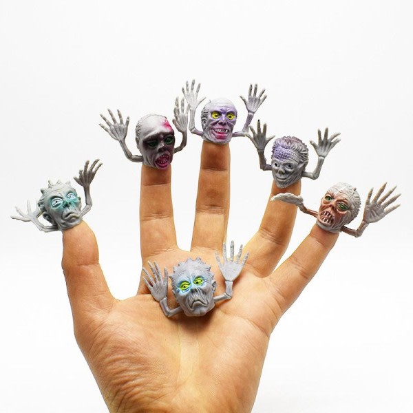 6stk Fun Mini Finger Ghost Hode Zombie Leker