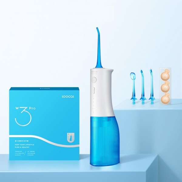 W3 Pro Vatten Flosser Tänder 4 Typ Munstycke Renare Oral Irrigator Typ-c Uppladdningsbart rengöringsmedel