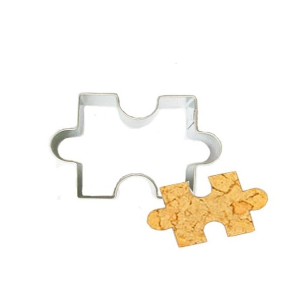 Jigsaw form cookie mugg kake form rustfritt stål cookie cutter