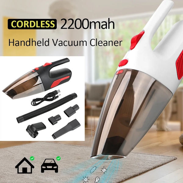 Super Sug Våt/torr Dubbelbruk Handhållen Bil Vacuum 120W 12V 5000PA för Bil Hem