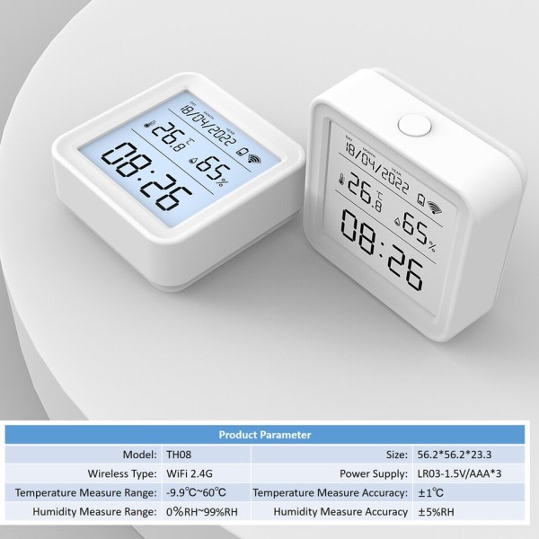 Smart Temperatur Och Fuktighet Sensor APP Fjärr Monitor