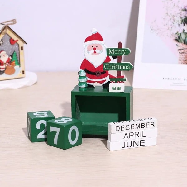 Jul pynt træ nedtælling kalender pynt gave fest tilbehør vindue bord bolig indretning