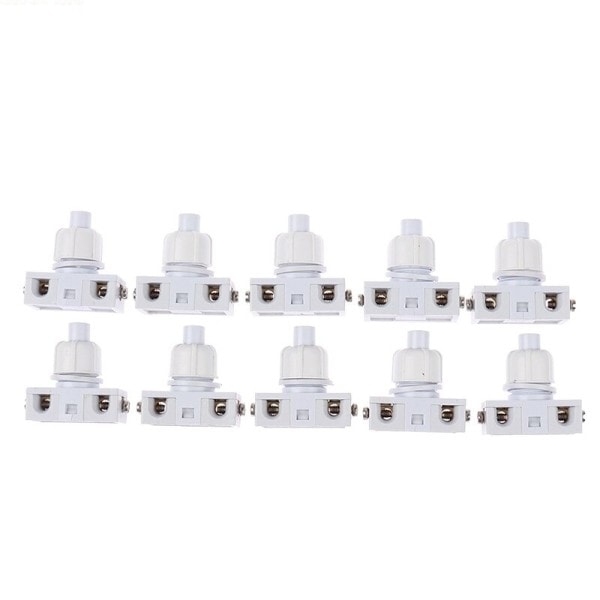 10st Lampa Elektrisk Beslag Med Mutter Mikrorörelse Liten Switch Knapp Switch