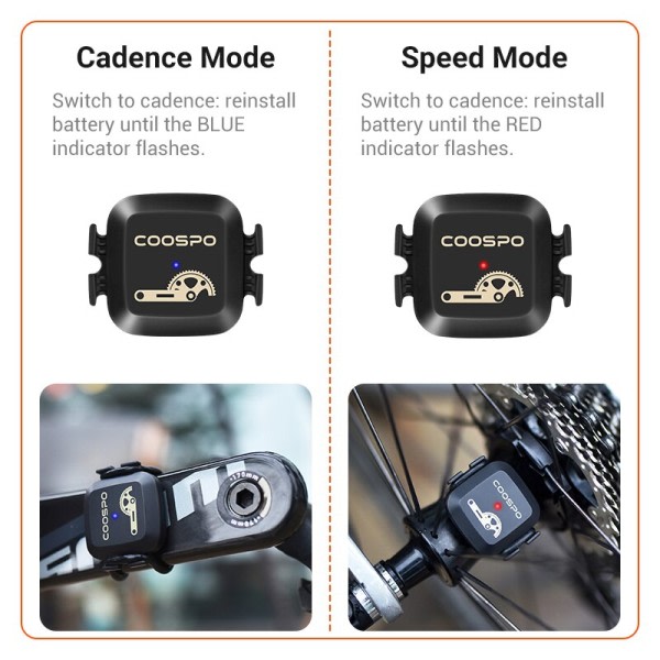 BK467 Cadence och Speed Sensor Dual Mode Rpm Monitor Bluetooth 4.0 ANT Road Bike