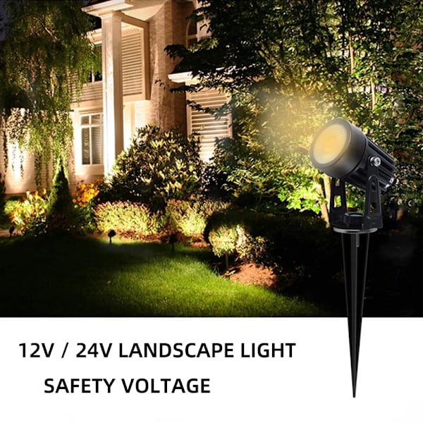 Led Trädgårdslampor Utomhus Gräsmatta Lampa Säkerhet Lågspänning Gatubelysning