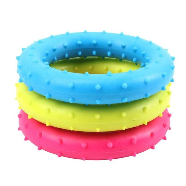 Antibitt Trening Ring Puller Diameter 8cm Hund Leker Høy Kvalitet Aggressiv Tygge Torn Sirkel Kjæledyr leketøy