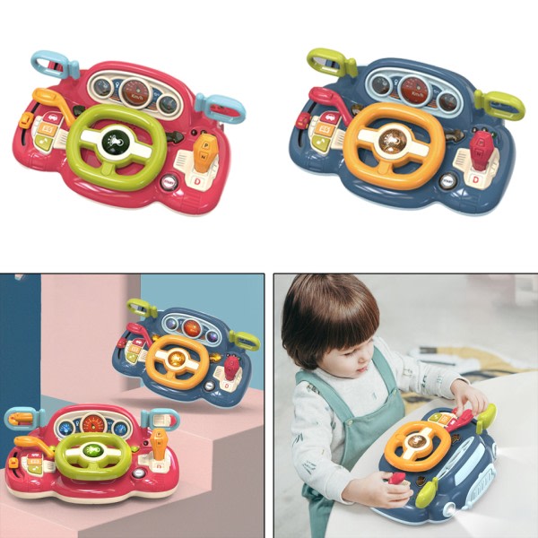 Børn rat hjul legetøj chauffør legetøj med musik og lys indlæring legetøj  7e50 | Fyndiq