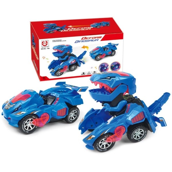 Automatisk Transform Robot Modell Dinosaur Med Lys Musikk Tidlig Educational Dino Toy